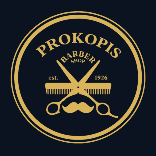 Λογότυπο Προκόπης Barber Shop, κουρείο στην Κόρινθο